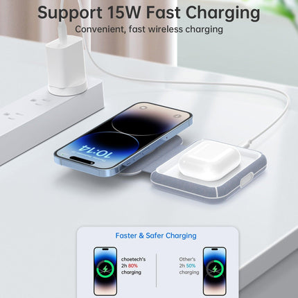 CHOETECH T323 2-in-1 Magsafe&MFI Wireless Charger.