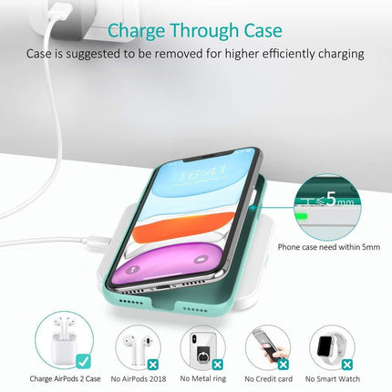 CHOETECH T511BW Fast Wireless Charging Pad Black And White 2 Pack.