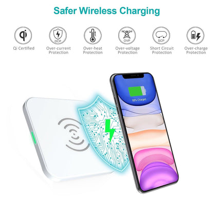 CHOETECH T511-S 10W/7.5W Fast Wireless Charger Pad (White).