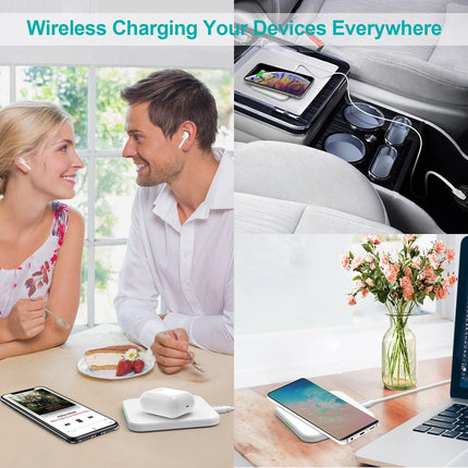 CHOETECH T511-S 10W/7.5W Fast Wireless Charger Pad (White).
