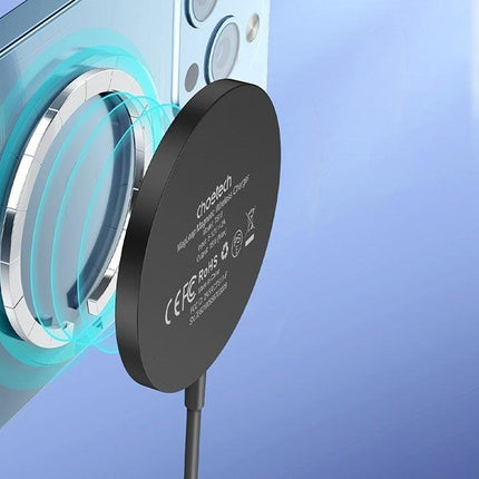 CHOETECH T518-BK15W Removable Fast Wireless Magenetic Charger for iPhone12/13/14/15 & More with 1M Cable.