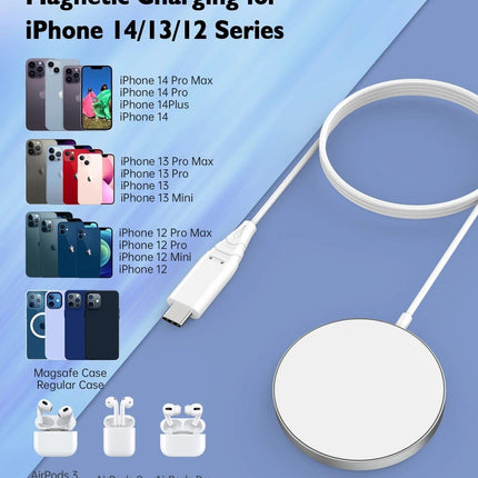 CHOETECH T518-F 15W Removable Wireless Magnetic Charger for iPhone12/13/14.