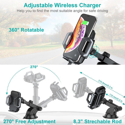 CHOETECH T521-F 15W Fast Wireless Charging Car Dock.