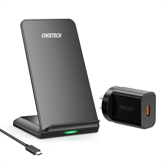 CHOETECH T524S 10W/7.5W Fast Wireless Charging Stand with AC Adapter.