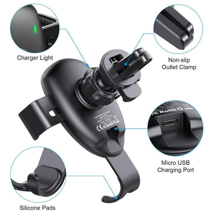 CHOETECH T536-S Fast Wireless Charging Car Mount Phone Holder.