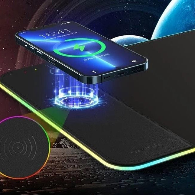 CHOETECH T543-F RGB Illuminated 15W Wireless Charging Mouse Pad.