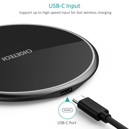 CHOETECH T559-F 15W Wireless Charging Pad with AC Adapter.