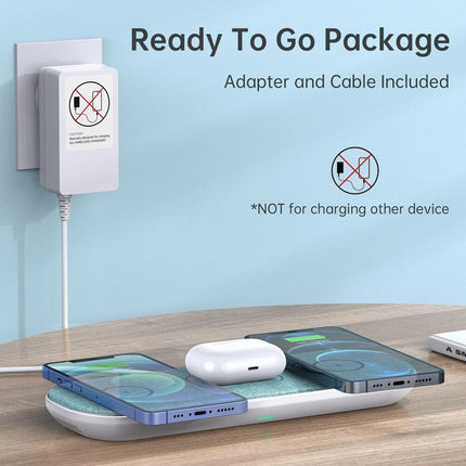 CHOETECH T569-S Magleap 3-in-1 Magnetic Wireless Charging pad with AC Adapter.