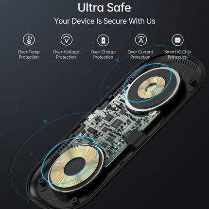 Choetech T570-S 2-in-1 Wireless Charger, 10W Max Wireless Charging Pad with Adapter for Galaxy Watch.