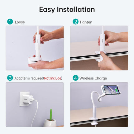 CHOETECH T584-F 2-in-1 15W Phone Mount with Fast Wireless Charger (for 4-7 inch).