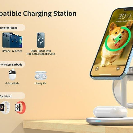 CHOETECH T585-F 3-in-1 Wireless Charging Station Dock.