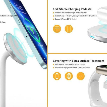 CHOETECH T585-F 3-in-1 Wireless Charging Station Dock.