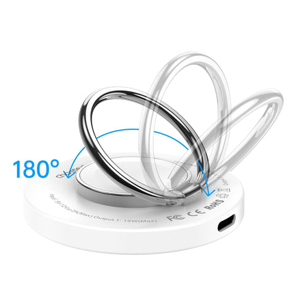 CHOETECH T603-F Ring Holder and Magnetic 15W Wireless Charger for Phone/airPod/iWatch.