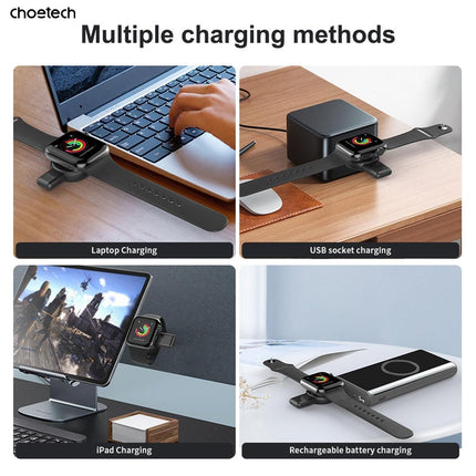 CHOETECH T606-F USB-A +USB-C Magnetic Charger for Samsung & Apple Watch.