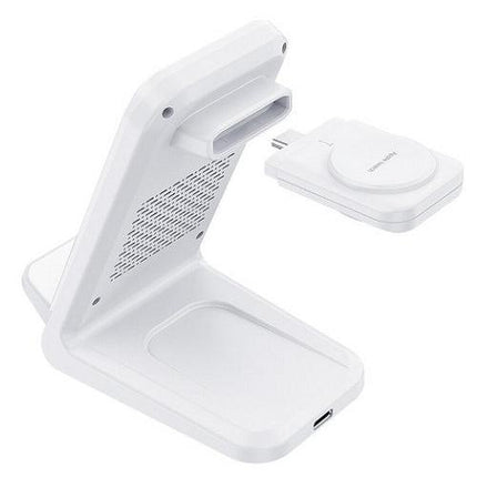 CHOETECH T608-F 15W 4-in-1 Wireless Charger Stand for iWatch and Samsung Watch.