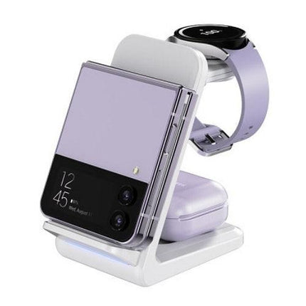 CHOETECH T608-F 15W 4-in-1 Wireless Charger Stand for iWatch and Samsung Watch.