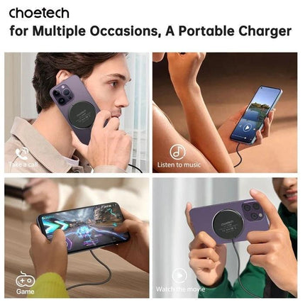 CHOETECH T697-F 15W/7.5W/5W magnetic charger for iPhone, Air Pods and more 1.5M Black.