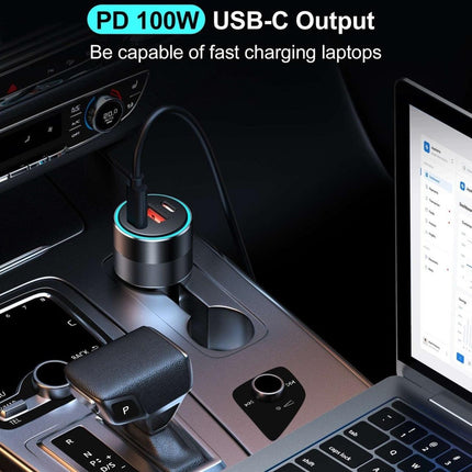 CHOETECH TC0011 130W 3 Ports (Dual USB-C Port PD3.0 + USB-A Port) Fast Car Charger.