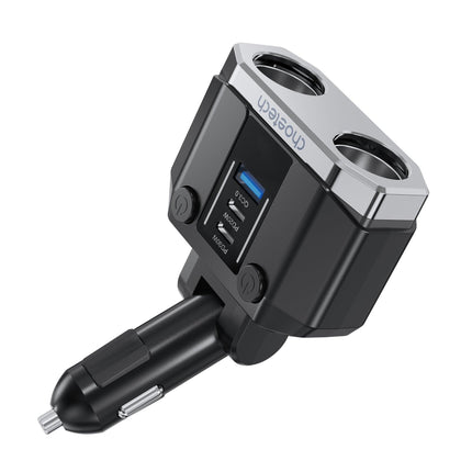 CHOETECH TC0020 45W 2 Sockets + 2x USB-C + 1x USB-A Cigarette Lighter Splitter.