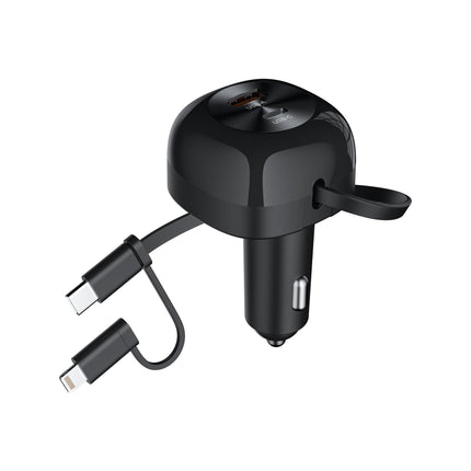 CHOETECH TC0036 PD45W USB-C+USB-A car charger with C+L Interface.
