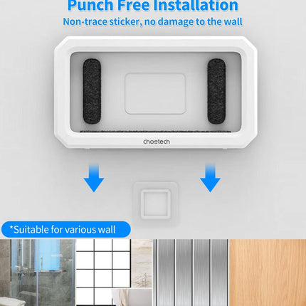 CHOETECH WPC008 Bathroom Waterproof Phone holder (up to 6.7-inch) White.