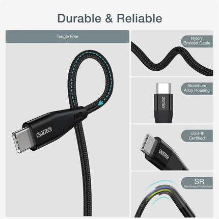 CHOETECH XCC-1003 USB-C To USB-C Cable 1.2M.