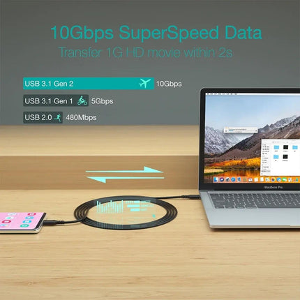 CHOETECH XCC-1027 USB-C M to M PD100W 5 Cable 2M.