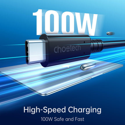 CHOETECH XCC-1028 USB-C To USB-C 100W USB 4.0 Gen 3 Cable 0.8M.