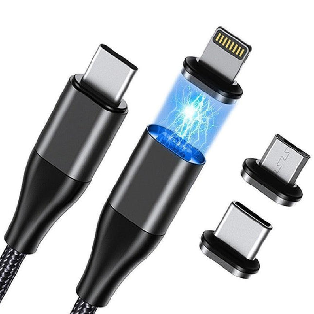 CHOETECH XCC-1034 60W C to C 1M Cable with 3 Replaceable Connecter.