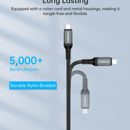 CHOETECH XCC-1040 USB-C M to M 240W Super Fast Speed Gen3 Cable 1.2M.
