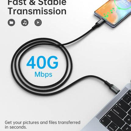 CHOETECH XCC-1042 Gen3.0 USB4.0 with 8K @ 60hz Video & Audio 240W USB-C to C Braided Cable 2M.