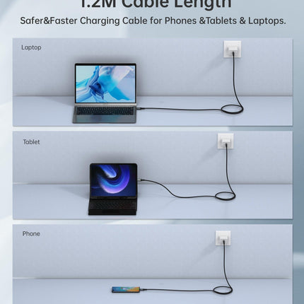 CHOETECH XCC-1042 Gen3.0 USB4.0 with 8K @ 60hz Video & Audio 240W USB-C to C Braided Cable 2M.