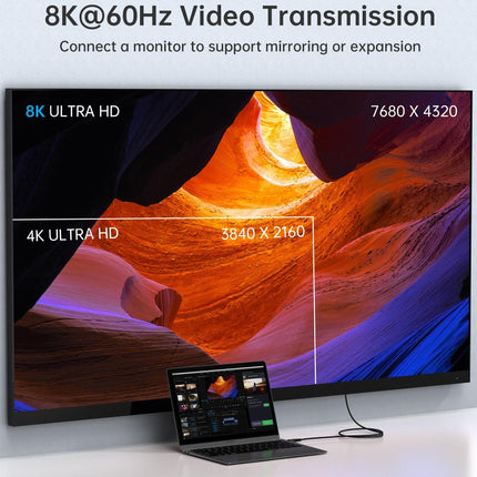 CHOETECH XCC-1042 Gen3.0 USB4.0 with 8K @ 60hz Video & Audio 240W USB-C to C Braided Cable 2M.