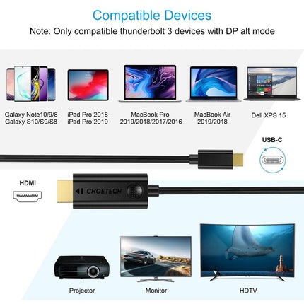 CHOETECH XCH-0030 USB-C To HDMI Cable 3M.