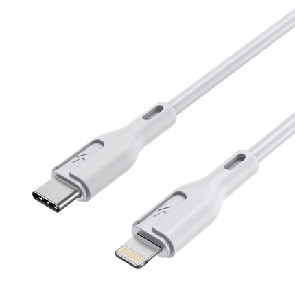 CHOETECH XCL-0002 Silicone USB-C to L Cable 1m White.