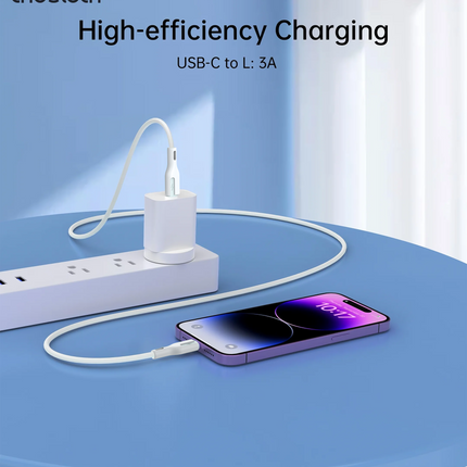 CHOETECH XCL-0002 Silicone USB-C to L Cable 1m White.