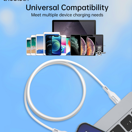 CHOETECH XCL-0002 Silicone USB-C to L Cable 1m White.