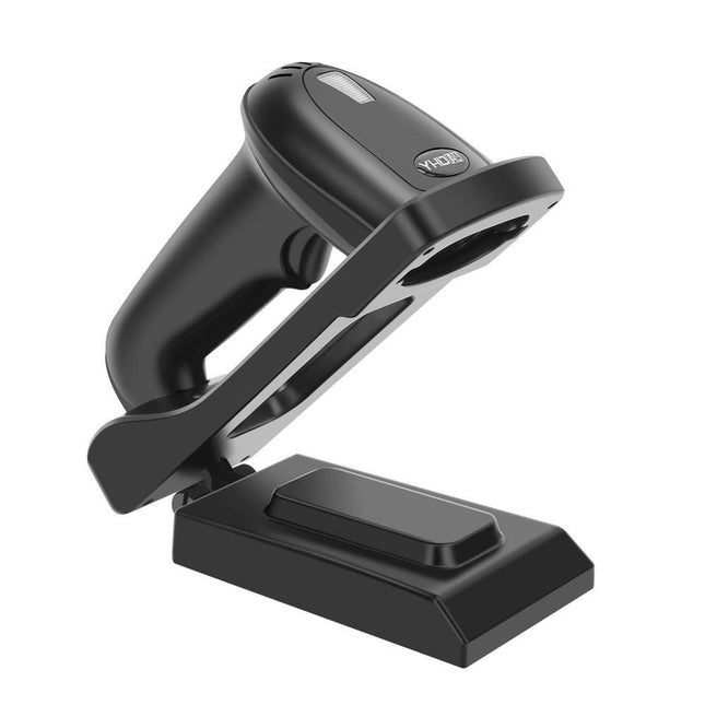 YHDAA YHD-5800DB 2D Wireless Bluetooth Barcode / QR Code Scanner with Stand (Black).