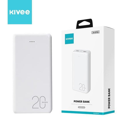 KIVEE PT63 20000mAh Power Bank White.