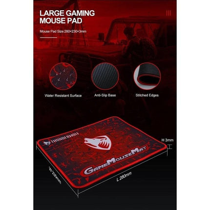 T-Wolf TF400 4-pcs Rainbow Keyboard/Mouse/Headphone/Mouse Pad Kit Set.