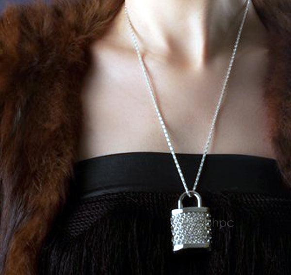 16GB Crystal Lock Pendant USB Flash Drive Pen Stick Memory (Silver).