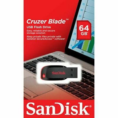 Sandisk Cruzer Blade CZ50 64GB USB Flash Drive.