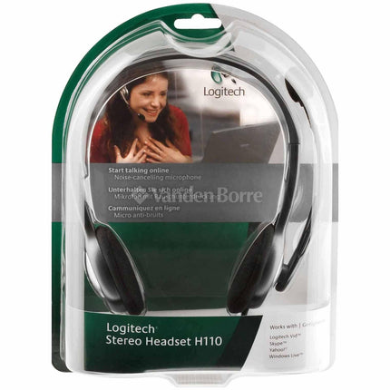Logitech H110 Stereo Headset (981-000459).