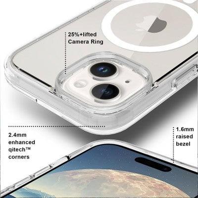 Ultimake Shockproof Transparent Magsafe Cover Case for iPhone 15 (Transparent).