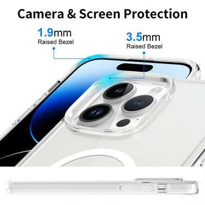 Ultimake Shockproof Transparent Magsafe Cover Case for iPhone 15 Pro Max (Transparent).