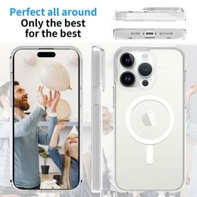 Ultimake Shockproof Transparent Magsafe Cover Case for iPhone 15 Pro Max (Transparent).