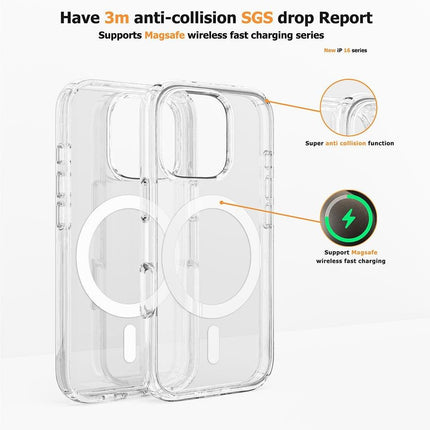Ultimake Shockproof Transparent Magsafe Cover Case for iPhone 16 Pro Max.