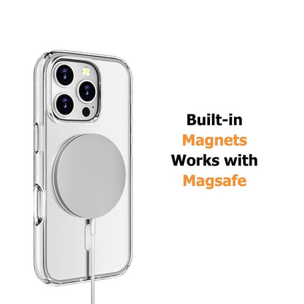 Ultimake Shockproof Transparent Magsafe Cover Case for iPhone 16 Plus.