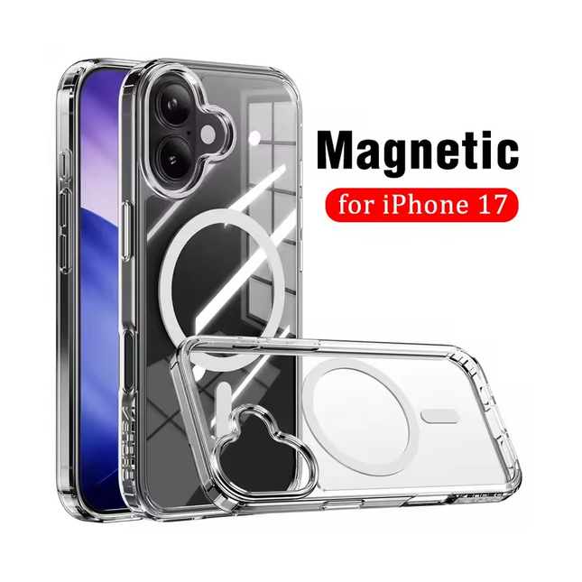 UTIA Ultimake Shockproof Transparent Case Cover With Magnetic Ring for iPhone 17.
