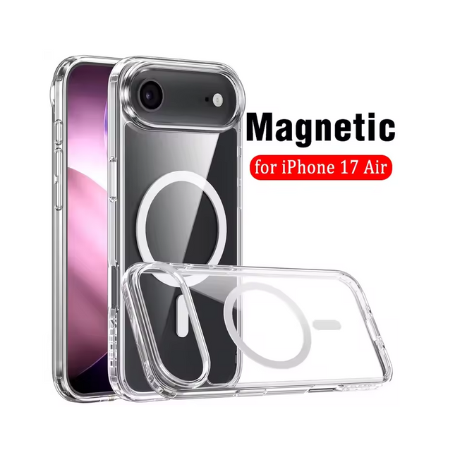 UTIA Ultimake Shockproof Transparent Case Cover With Magnetic Ring for iPhone 17 Air.